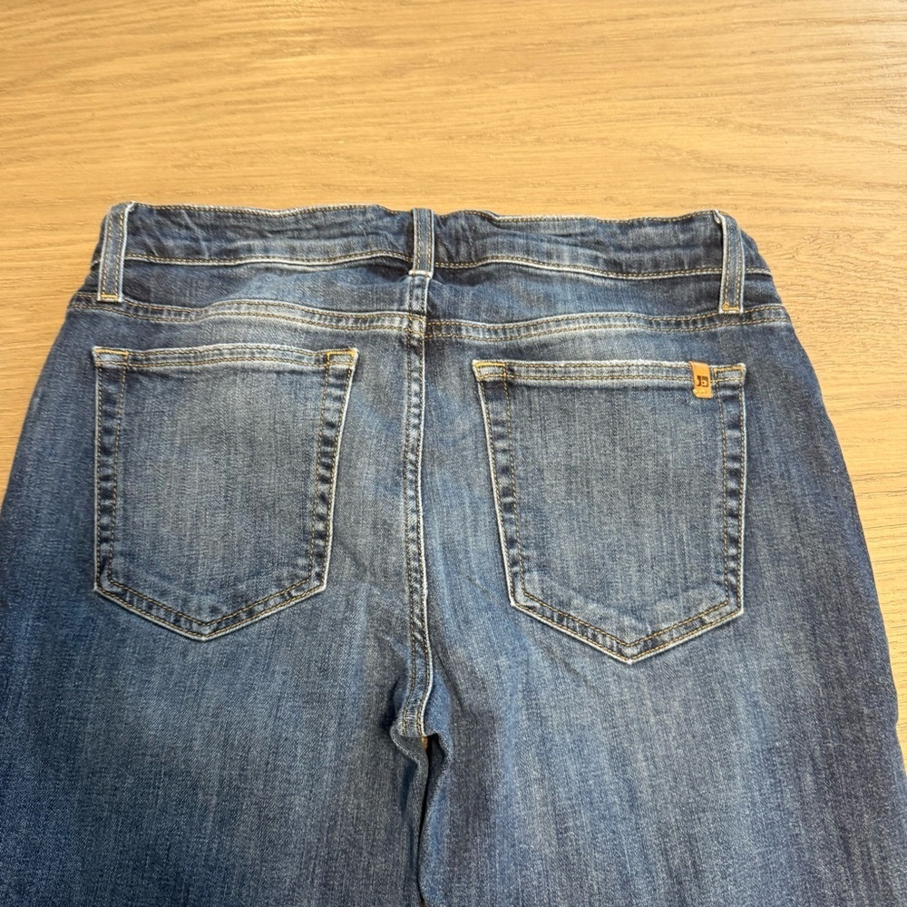 Joe's Jeans Straight Ankle Distressed High Low Hem Sz 30 Classic Preppy Luxury - Picture 7 of 8